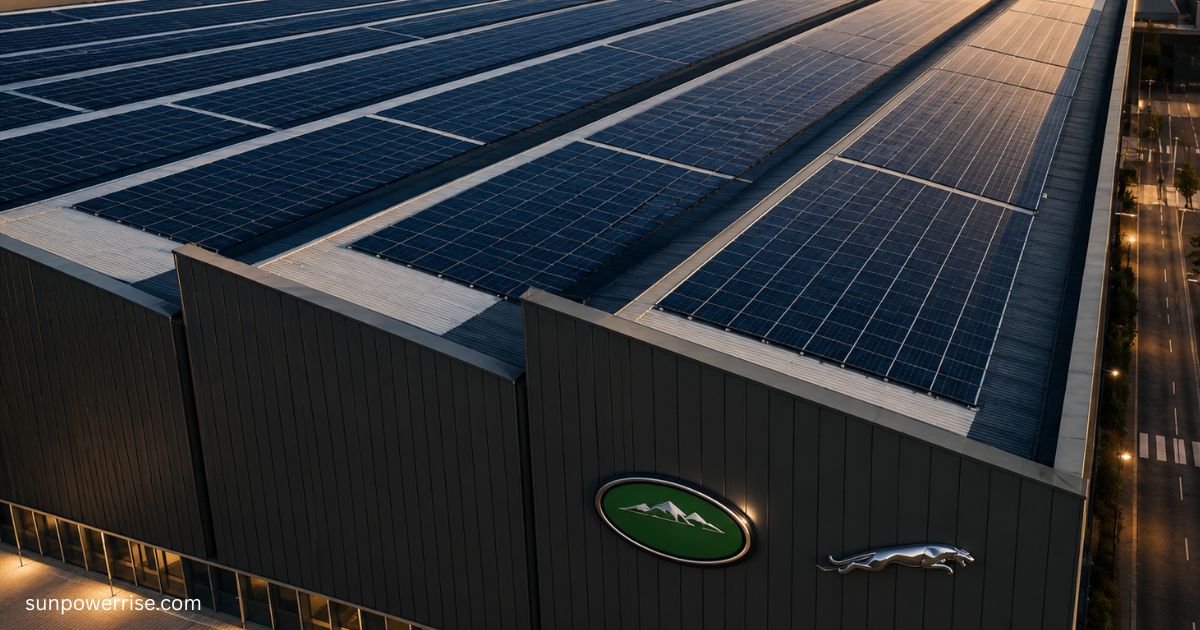 headquarters of jaguar land rover rooftop solar installed