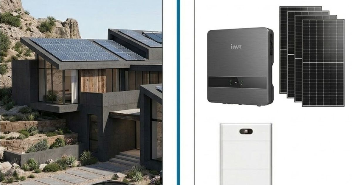 solar panel system installed on a modern home roof with kit