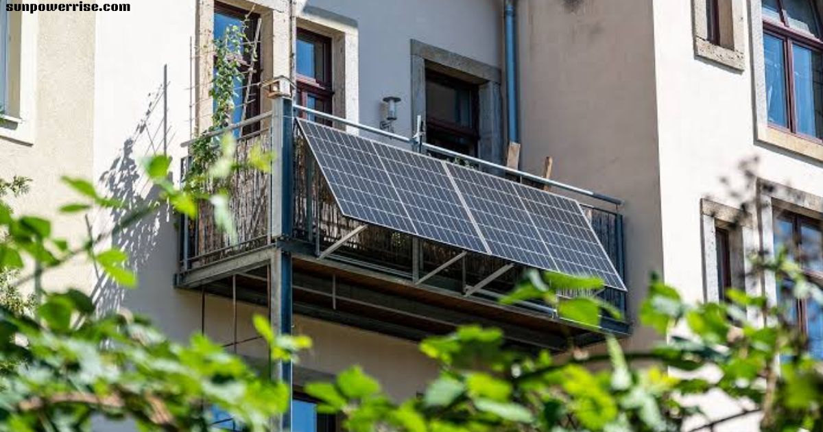 plug in solar panels setup in balcony