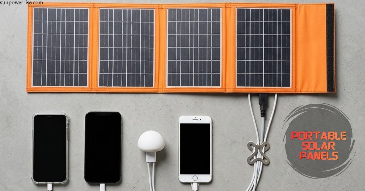 Foldable portable solar panels for off-grid power