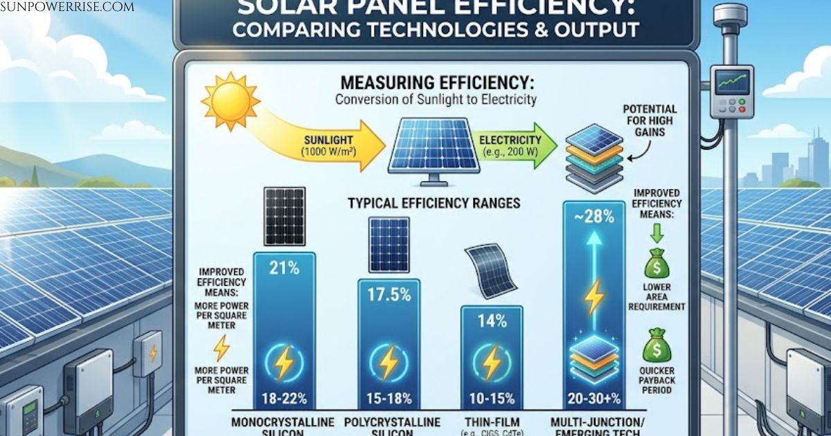 solar panel efficiency system converting sunlight into clean energy