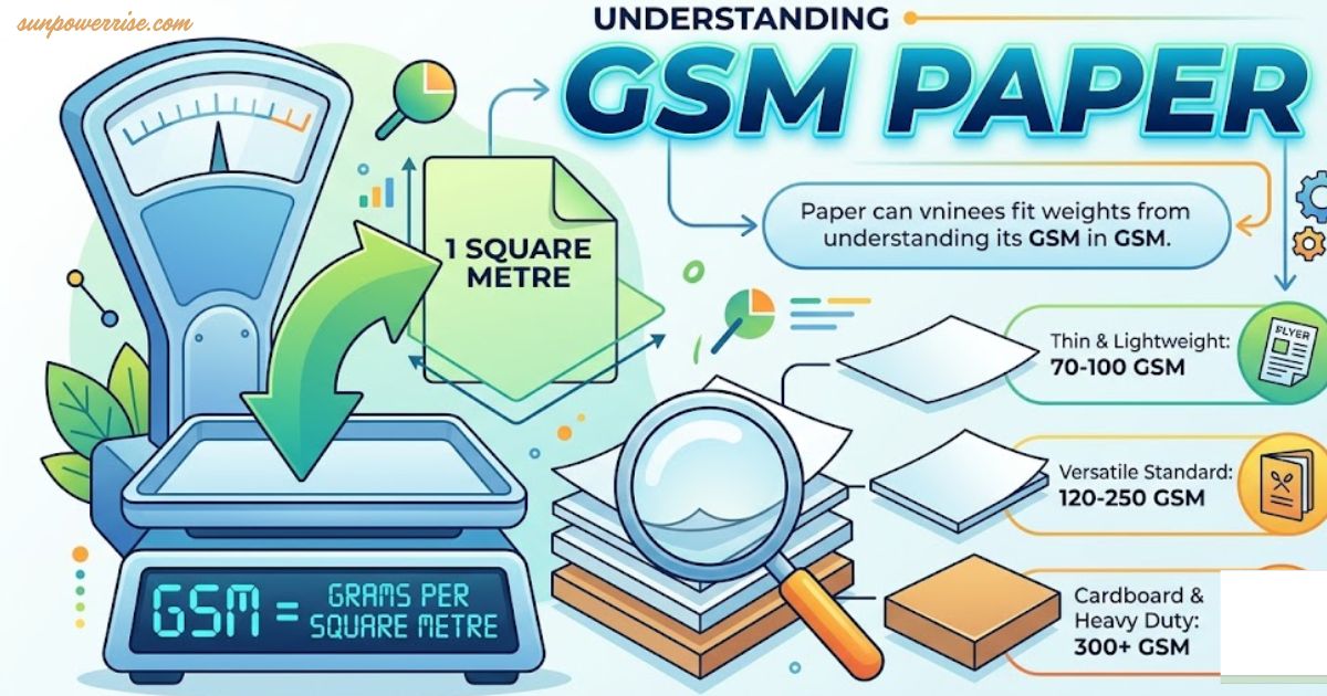 GSM paper guide comparing lightweight, standard, and heavyweight paper