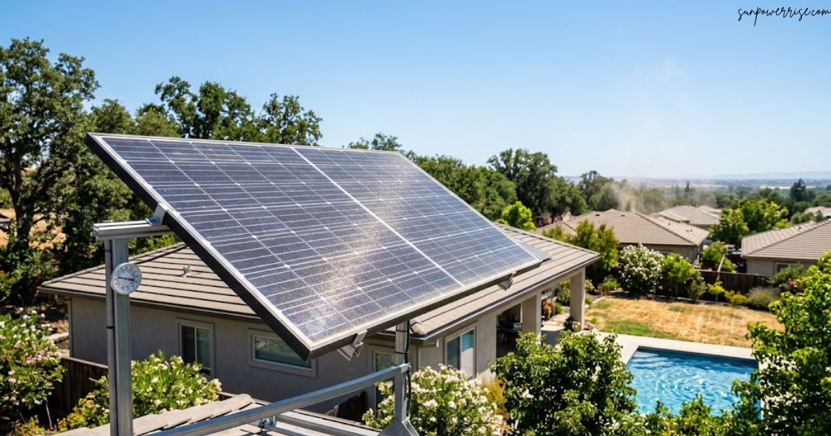 Do solar panels fail in hot weather? Solar panels installed on a house in a hot desert climate.
