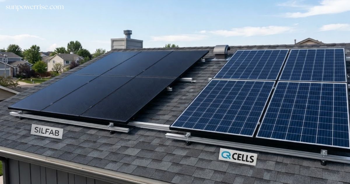 Silfab solar panels vs qcells mounted on a home roof