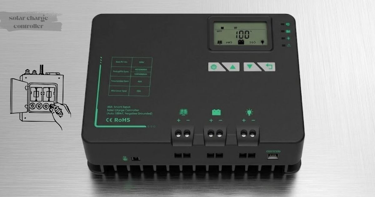 Solar charge controller device for protecting batteries from overcharging