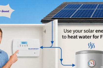 Solar iBoost hot water energy management system installed at home