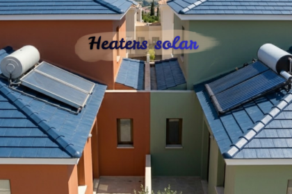 heaters solar installed on a residential rooftop