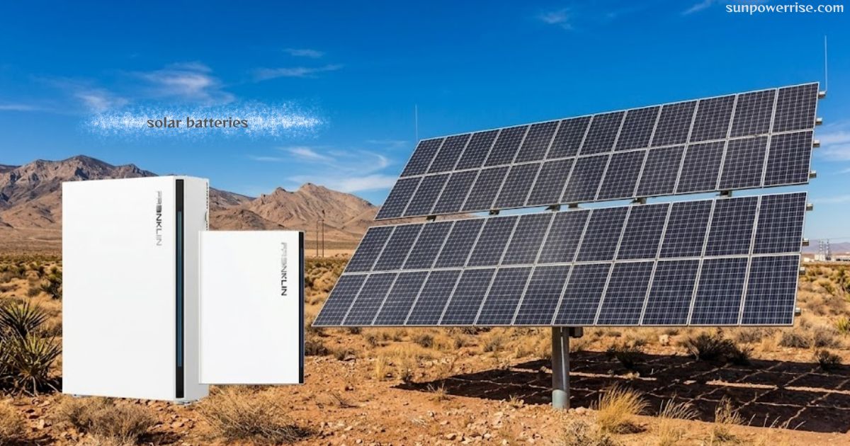 Solar batteries storing excess electricity generated by solar panels