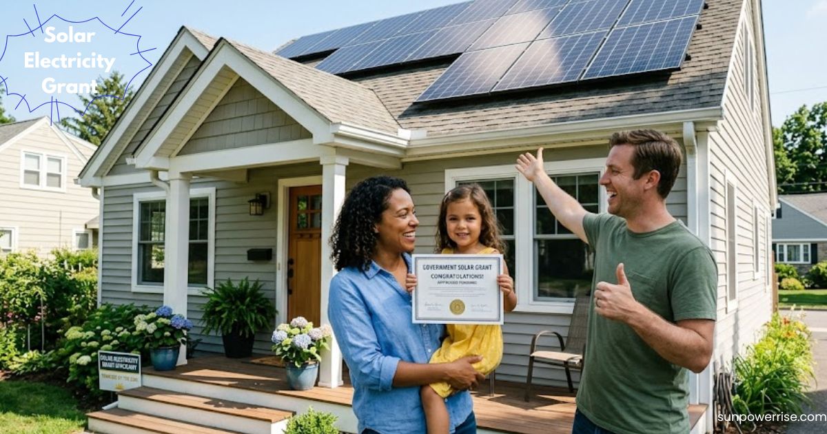 Solar Electricity Grant funding for rooftop solar panel installation