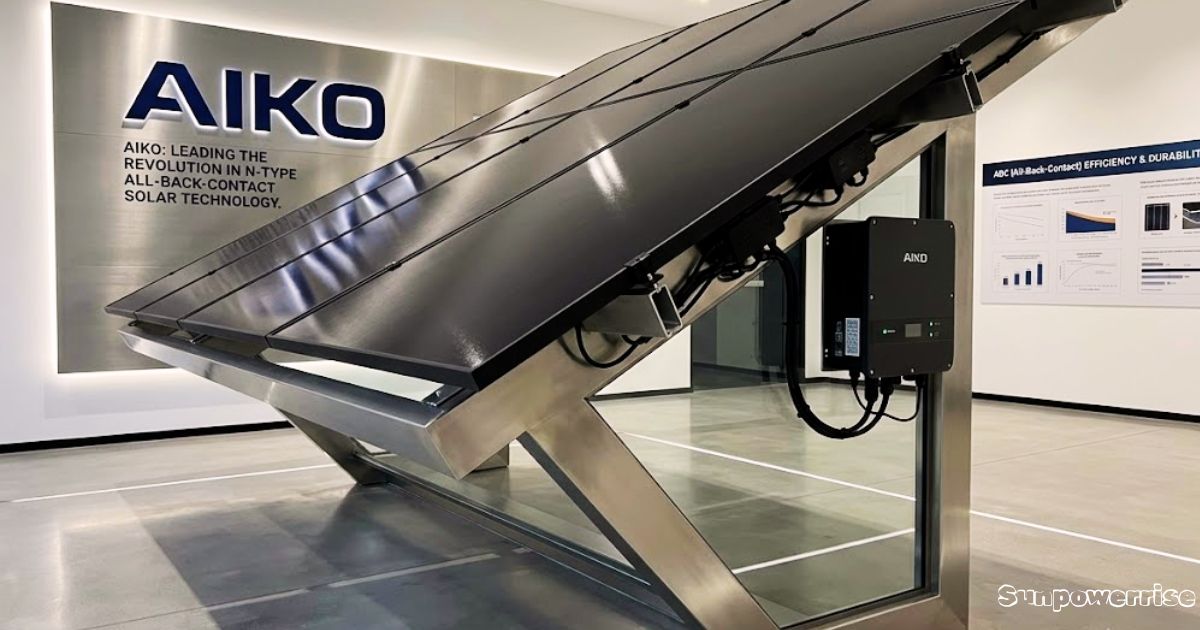 Aiko Solar Panels with advanced high-efficiency solar module for clean renewable energy and residential solar power systems.
