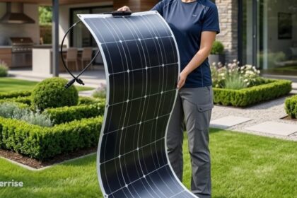 flexible solar panels laid out for efficient sunlight collection.