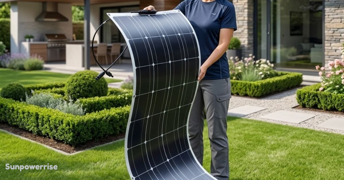 flexible solar panels laid out for efficient sunlight collection.