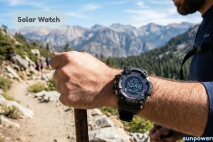 Solar watch for sports and outdoor adventures
