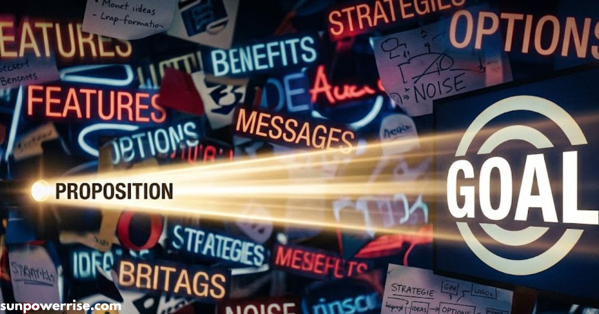 Single-minded proposition connecting brand message to business goals