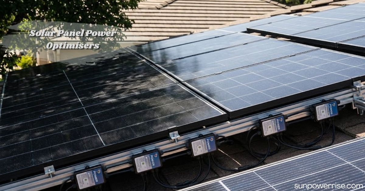Solar panel power optimisers connected to improve energy efficiency