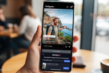 StoriesIG Instagram story viewer displayed on a smartphone for anonymous story viewing