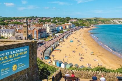 Sunniest place in UK with bright skies and coastal scenery