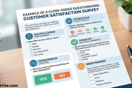 Example of close ended questionnaire with multiple choice survey questions