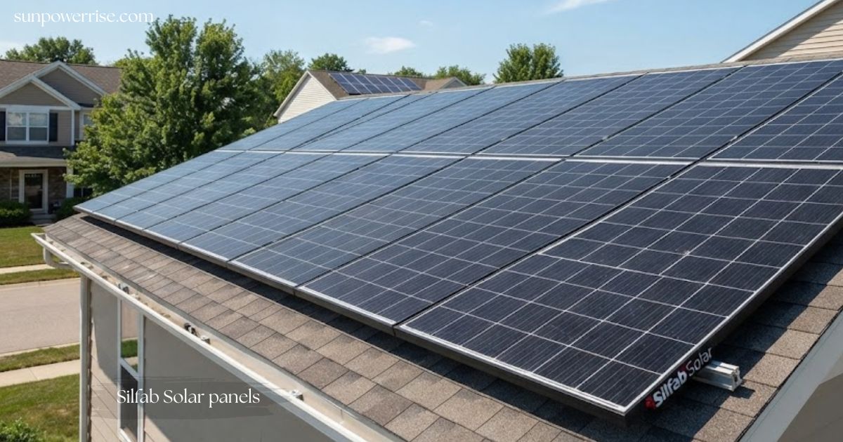 Silfab solar panels installed on a residential rooftop