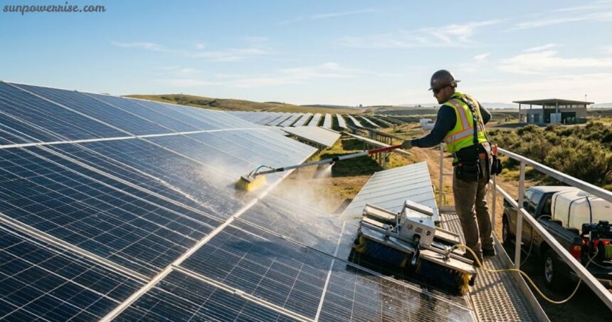 Solar panel cleaning cost for maintaining clean and efficient panels