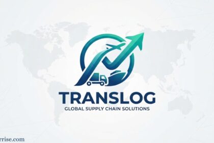 Translog logo featuring a global supply chain symbol with a delivery truck and upward arrow.