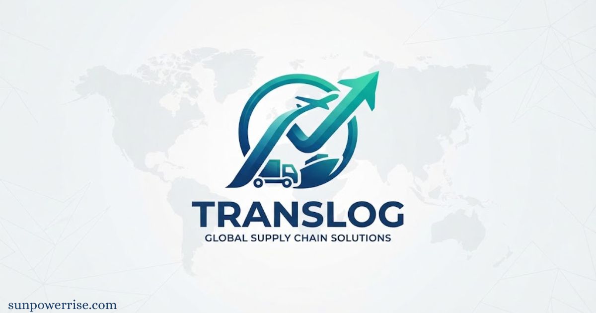 Translog logo featuring a global supply chain symbol with a delivery truck and upward arrow.